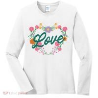 Love Floral Heart Women's Long Sleeve Shirt thumb 0