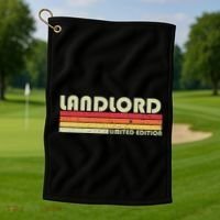 Landlord Funny Job Title Profession Birthday Worker Idea Golf Towel thumb 1