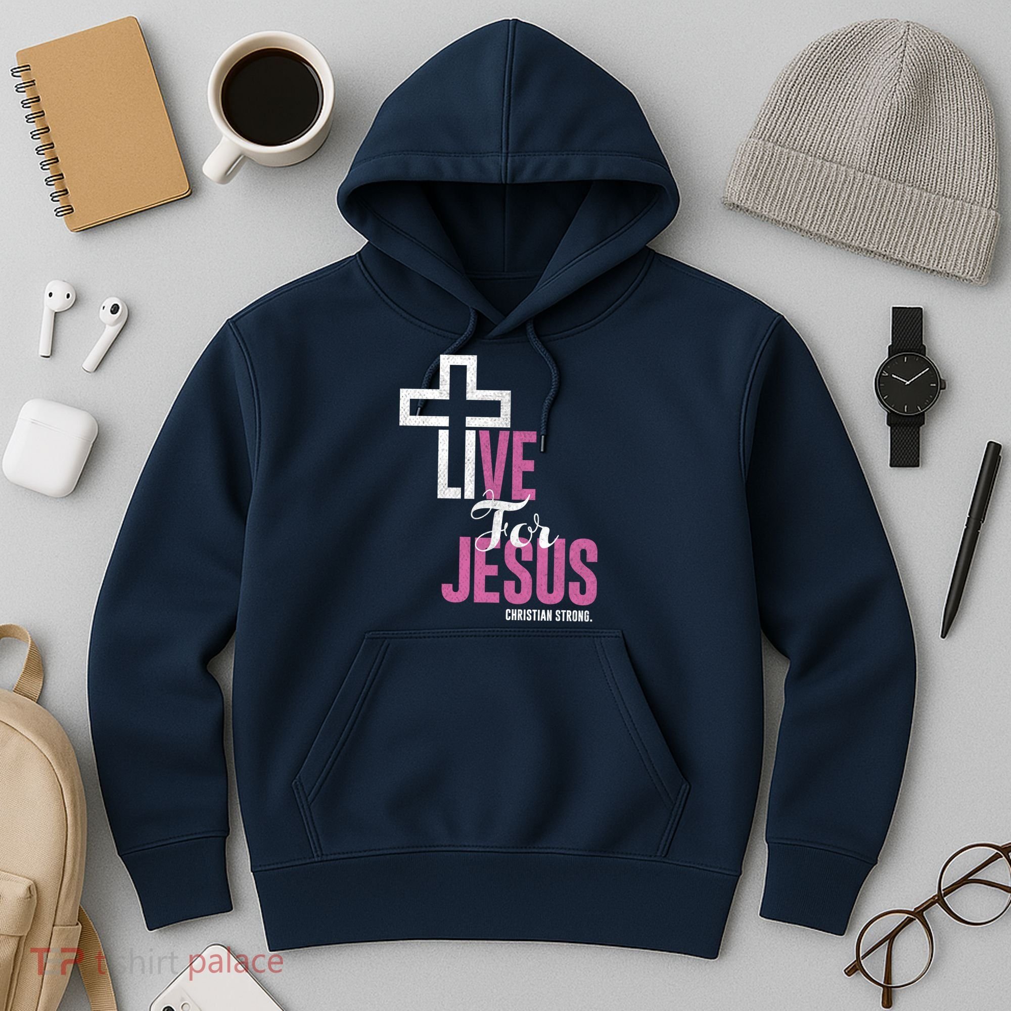 Live For Jesus Christian Bible Religious Hoodie