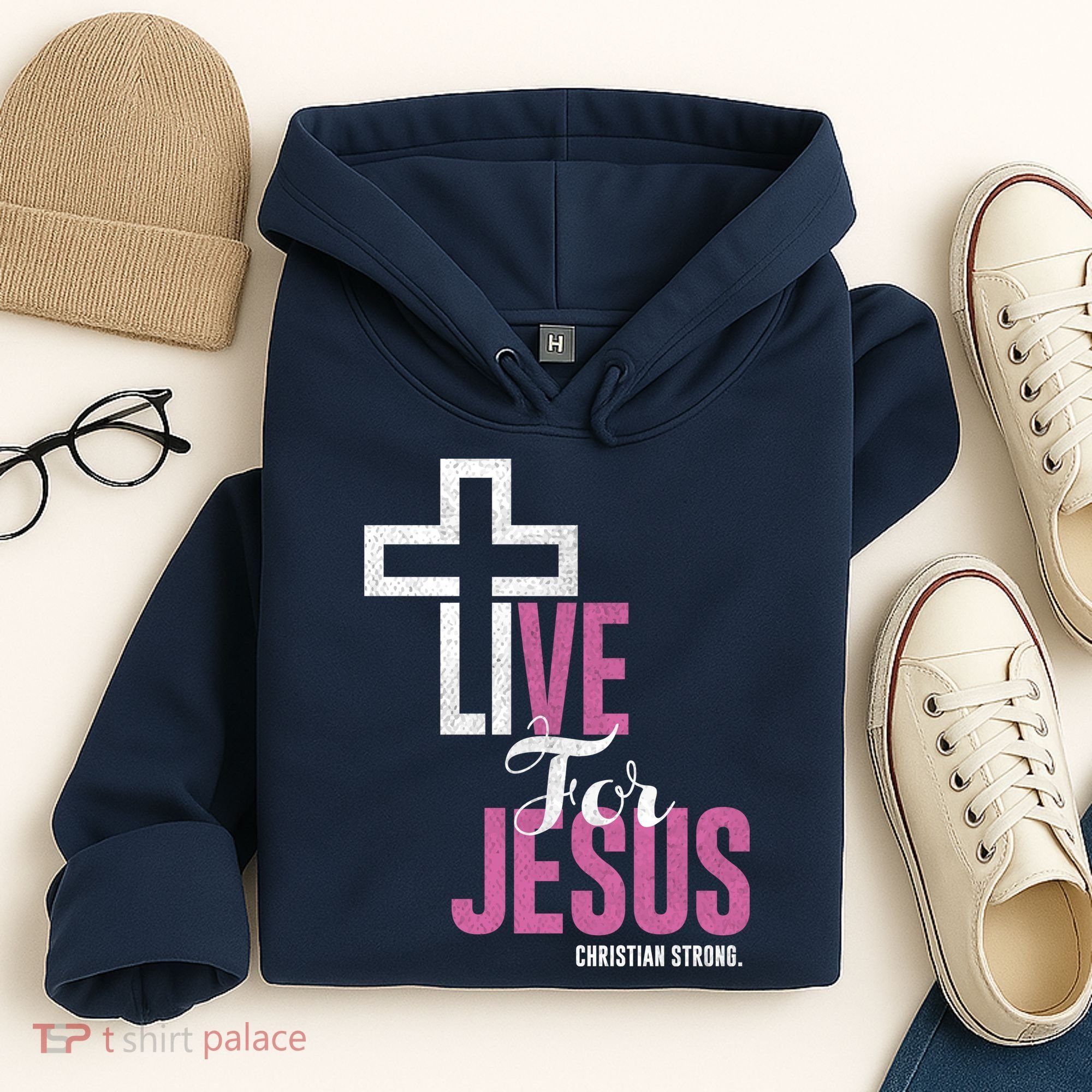 Live For Jesus Christian Bible Religious Hoodie