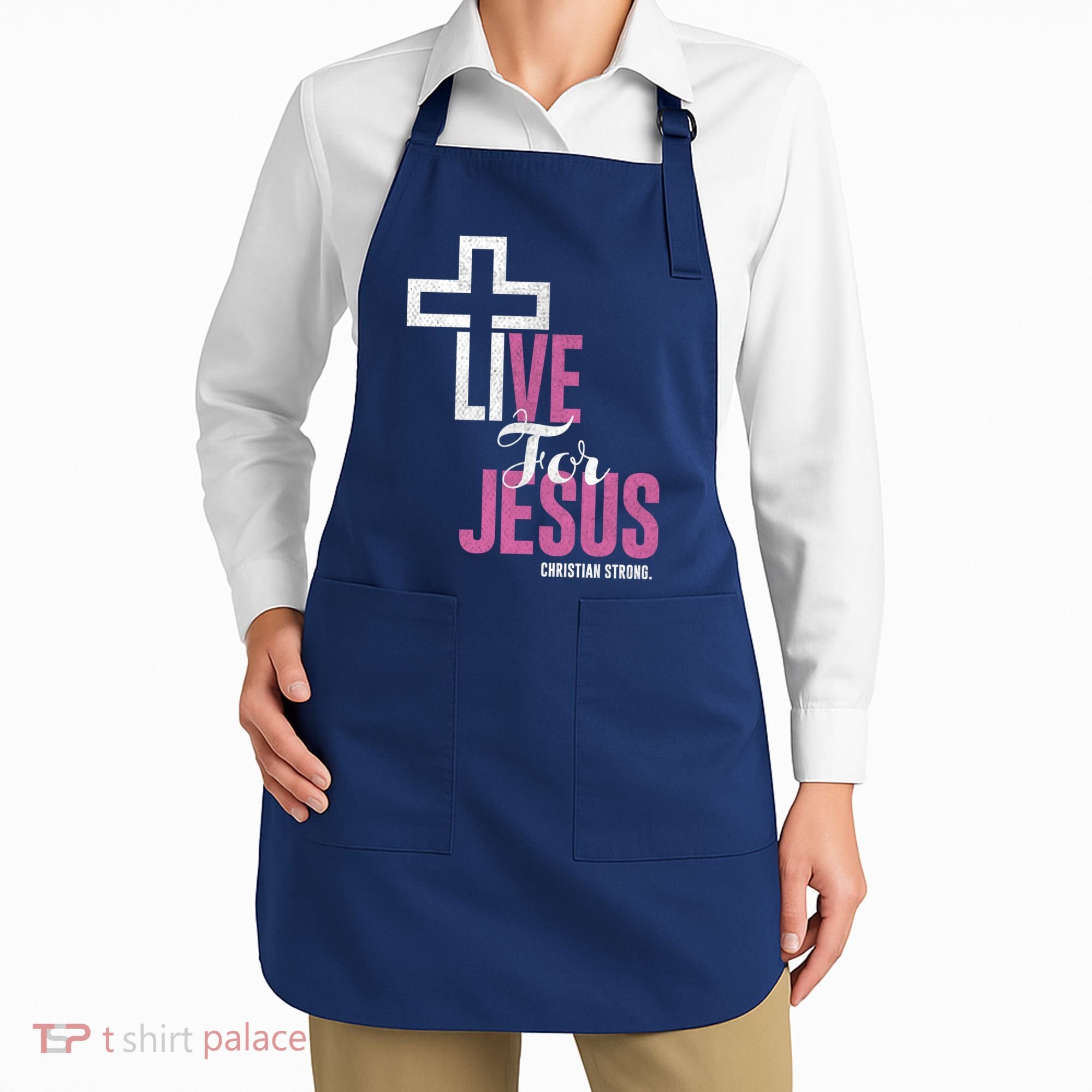 Live For Jesus Christian Bible Religious Apron