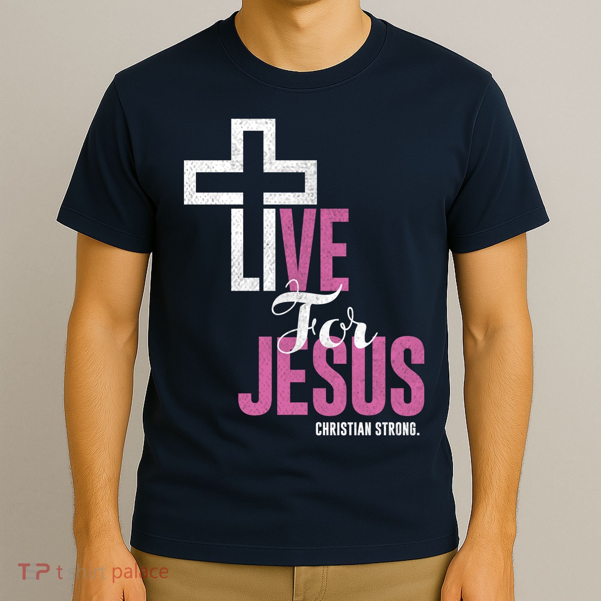 Live For Jesus Christian Bible Religious T-Shirt