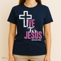 Live For Jesus Christian Bible Religious T-Shirt thumb 4