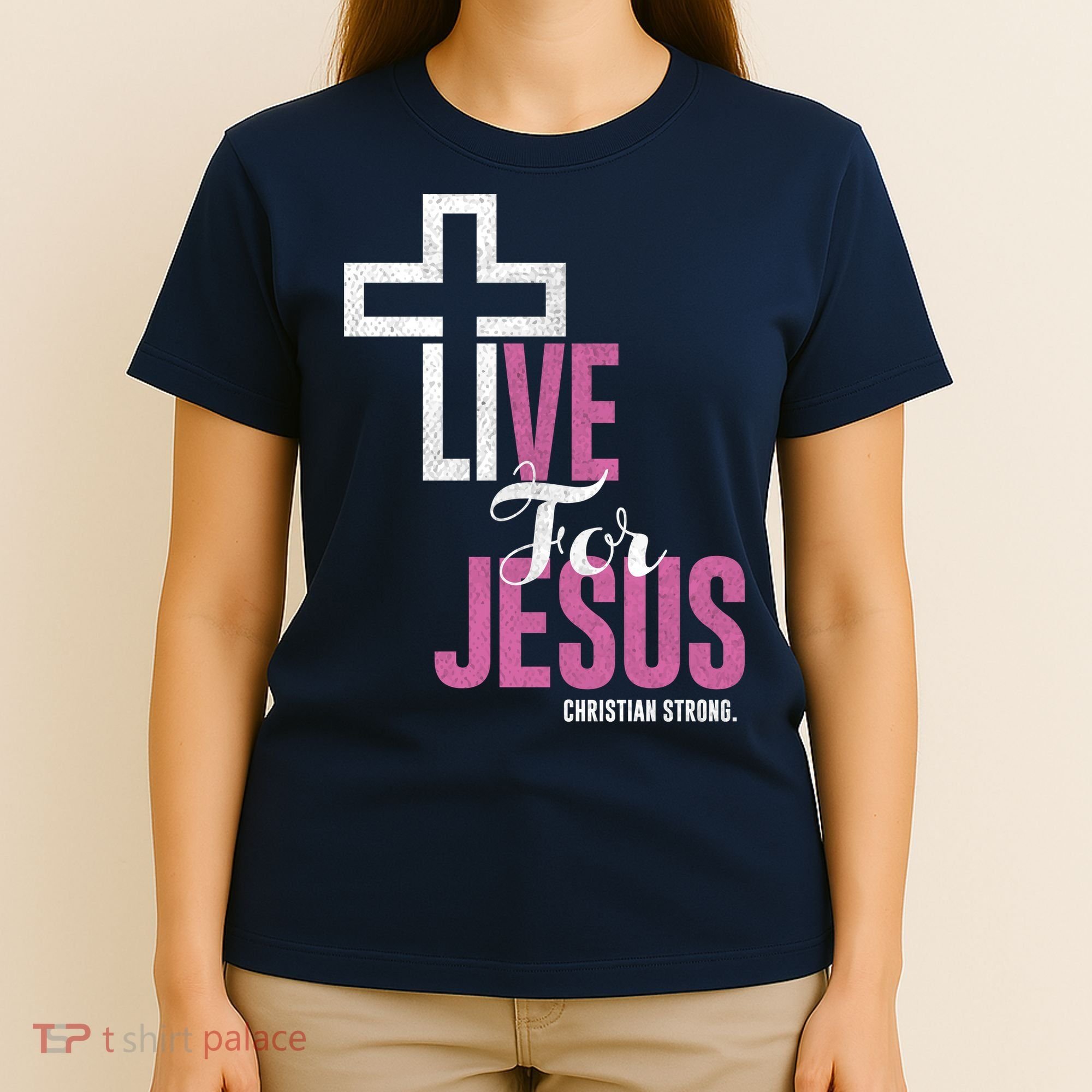 Live For Jesus Christian Bible Religious T-Shirt