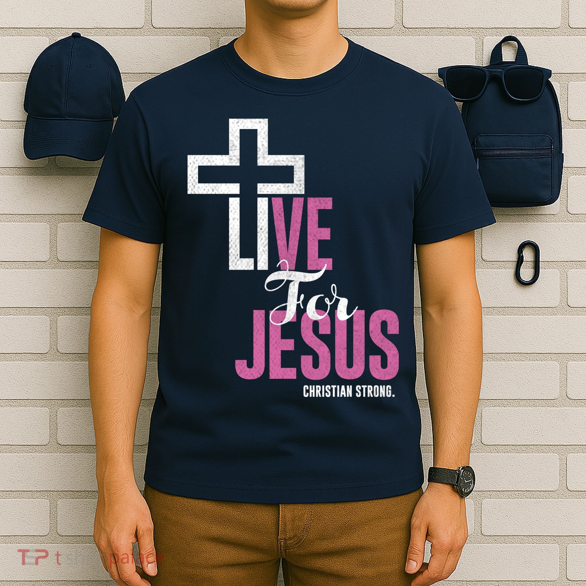 Live For Jesus Christian Bible Religious T-Shirt