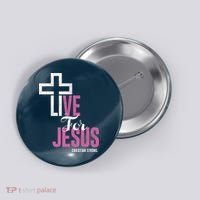Live For Jesus Christian Bible Religious Button thumb 0