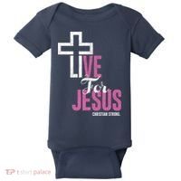 Live For Jesus Christian Bible Religious Baby Bodysuit thumb 0