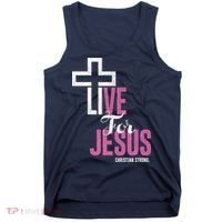Live For Jesus Christian Bible Religious Tank Top thumb 0
