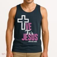 Live For Jesus Christian Bible Religious Tank Top thumb 3