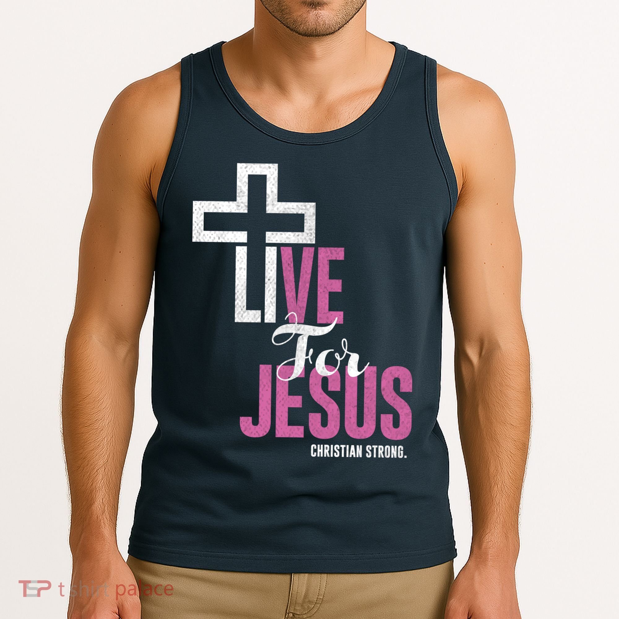 Live For Jesus Christian Bible Religious Tank Top
