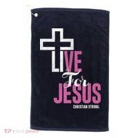 Live For Jesus Christian Bible Religious Golf Towel thumb 0