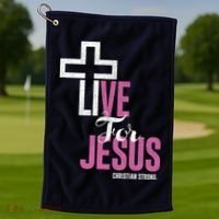 Live For Jesus Christian Bible Religious Golf Towel thumb 1