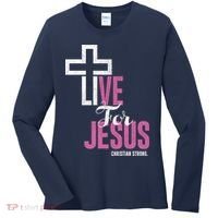 Live For Jesus Christian Bible Religious Women's Long Sleeve Shirt thumb 0