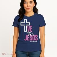 Live For Jesus Christian Bible Religious Women's T-Shirt thumb 4