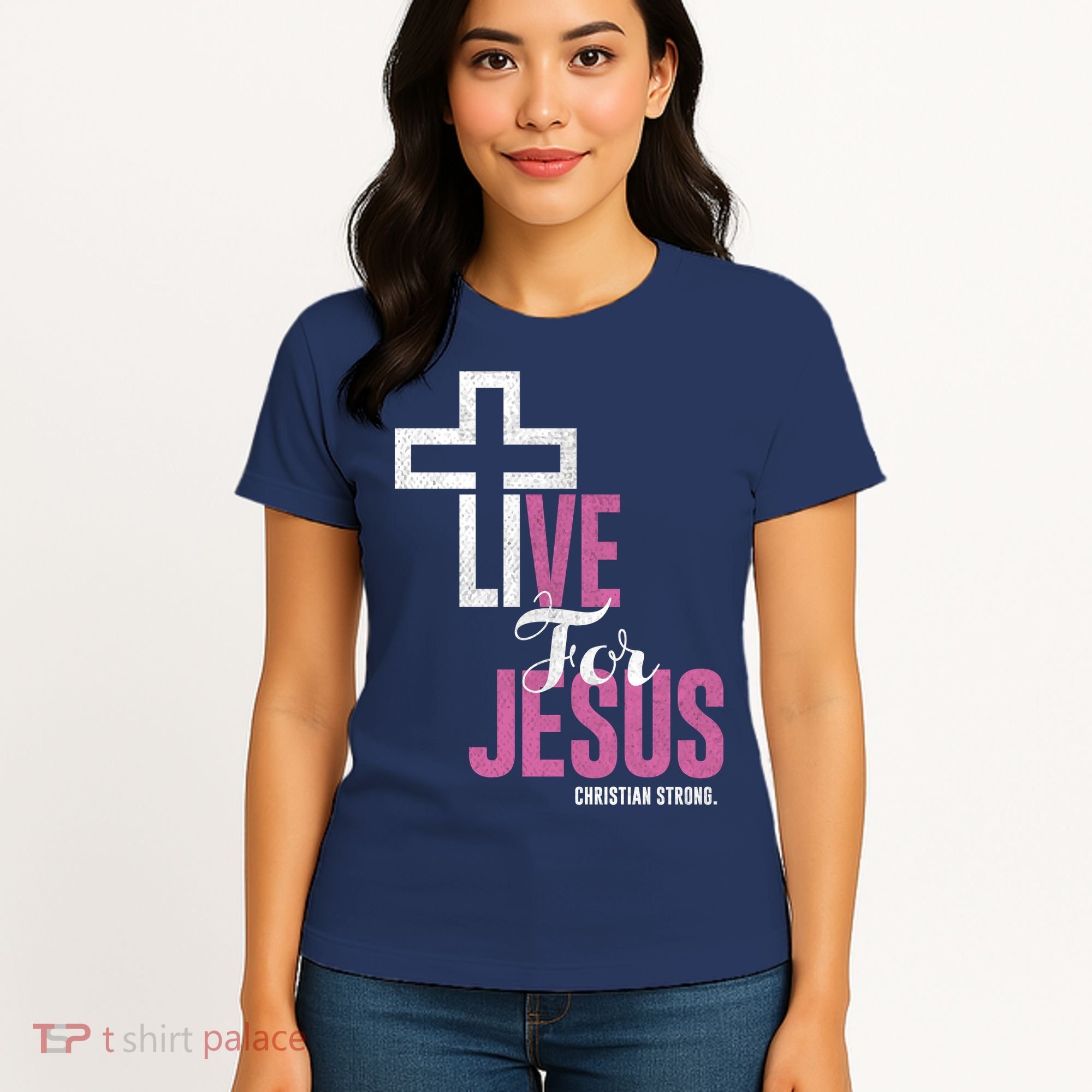 Live For Jesus Christian Bible Religious Women's T-Shirt