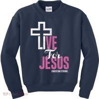 Live For Jesus Christian Bible Religious Kids Sweatshirt thumb 0