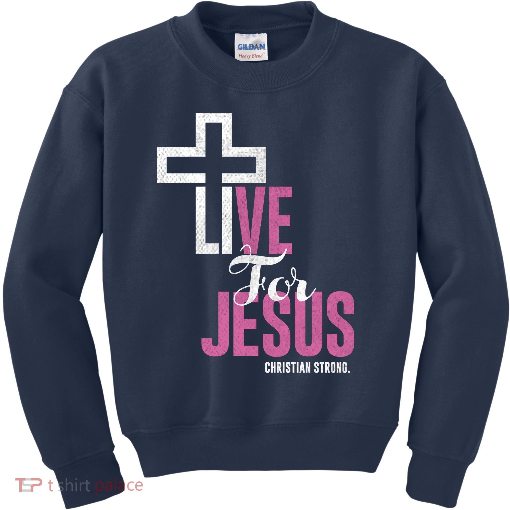 Live For Jesus Christian Bible Religious Kids Sweatshirt