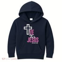 Live For Jesus Christian Bible Religious Kids Hoodie thumb 0