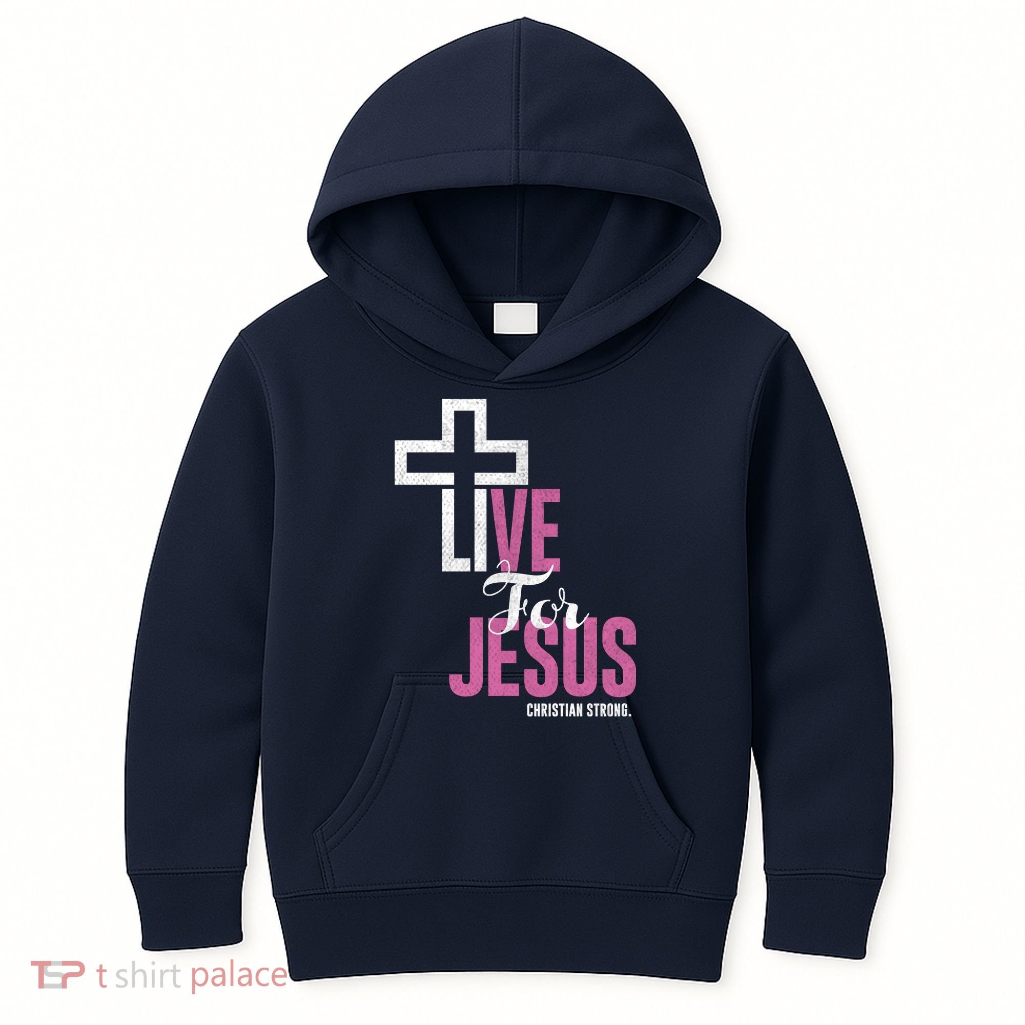 Live For Jesus Christian Bible Religious Kids Hoodie