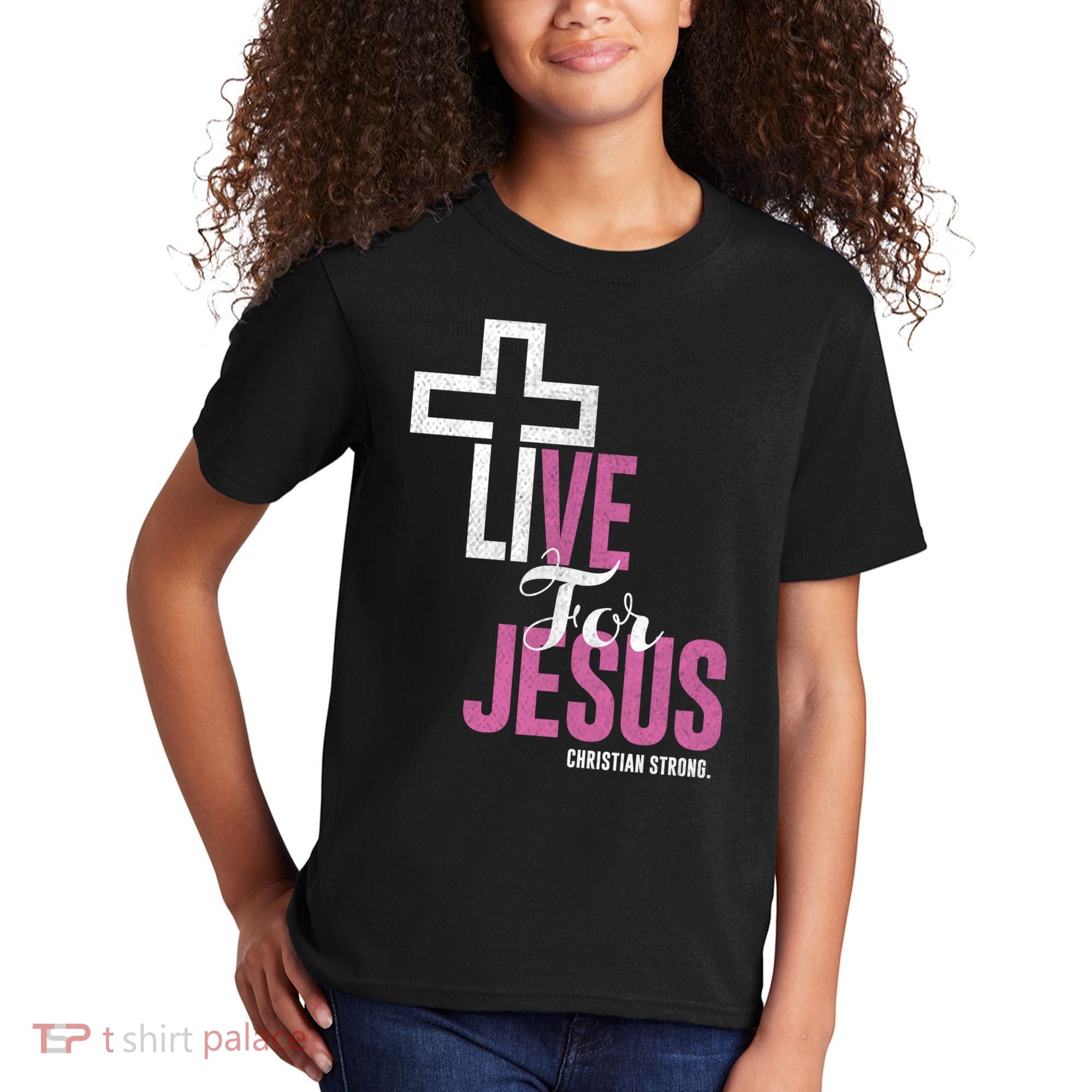 Live For Jesus Christian Bible Religious Kids T-Shirt