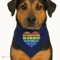 LOVE FOR KNOWLEDGE USA-Made Doggie Bandana thumb 1
