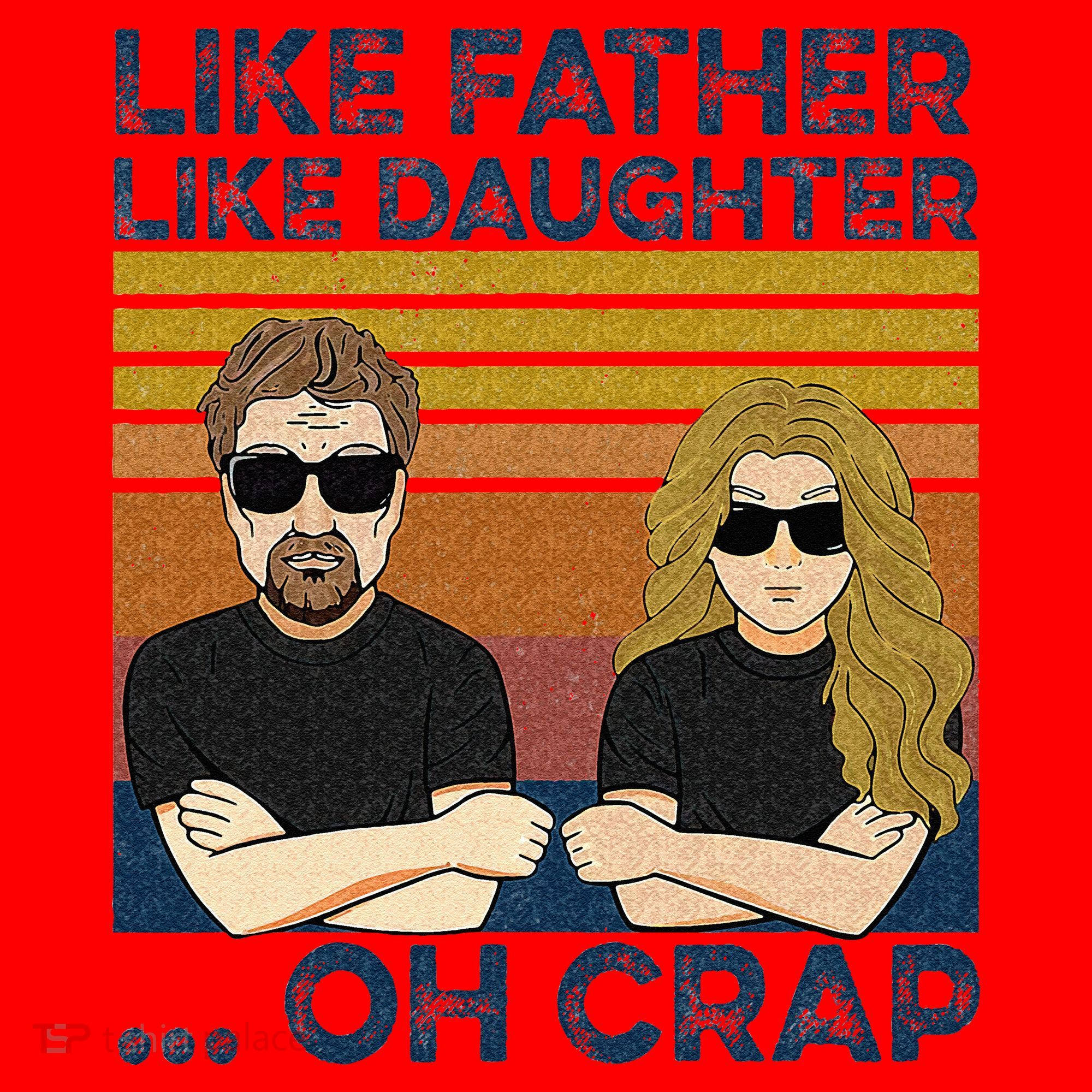 Like Father Like Daughter Oh Crap Santa Hat