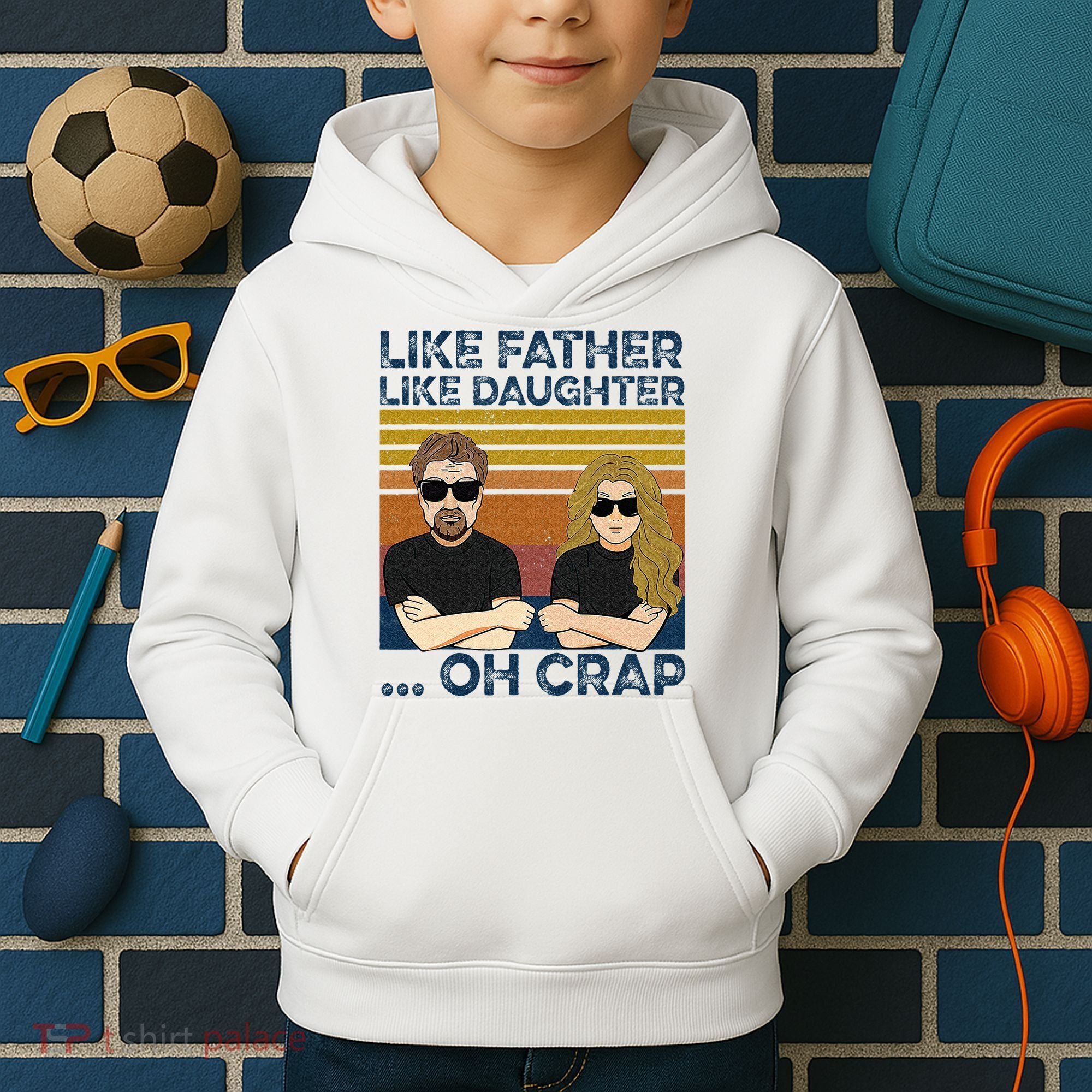 Like Father Like Daughter Oh Crap Kids Hoodie