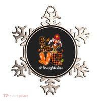 Love Firefighter Leopard Turkey Fall Thanksgiving Ornament thumb 0