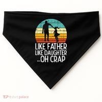 Like Father Like Daughter Oh Crap Retro Fathers Day Dad Papa USA-Made Doggie Bandana thumb 0