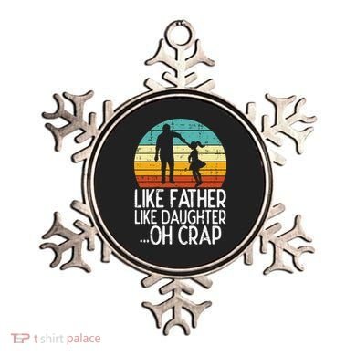 Like Father Like Daughter Oh Crap Retro Fathers Day Dad Papa Ornament