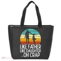 Like Father Like Daughter Oh Crap Retro Fathers Day Dad Papa Tote Bag thumb 0