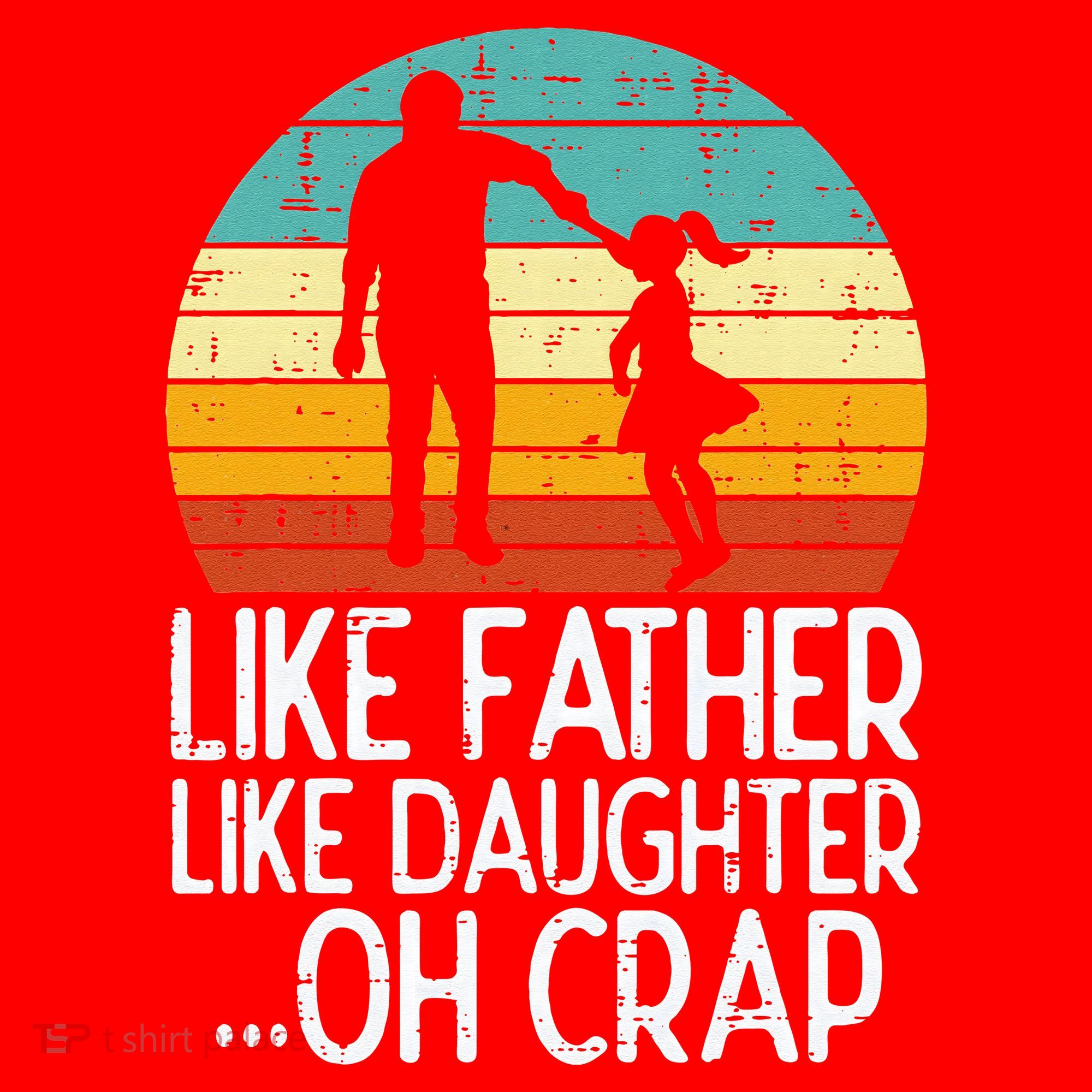 Like Father Like Daughter Oh Crap Retro Fathers Day Dad Papa Santa Hat