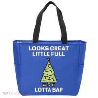 Little Full Lotta Sap Gift Christmas Vacation Funny Xmas Funny Gift Tote Bag thumb 0