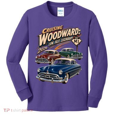 Low Fast Legendary 2026 Woodward Classic Car Cruise Kids Long Sleeve Shirt