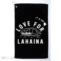 Love For Lahaina Strong Hawaii Golf Towel thumb 0