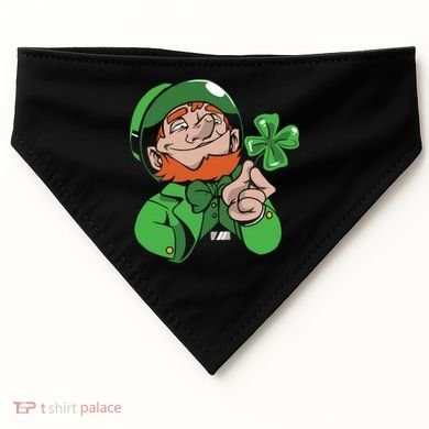Leprechaun Four Leaf USA-Made Doggie Bandana