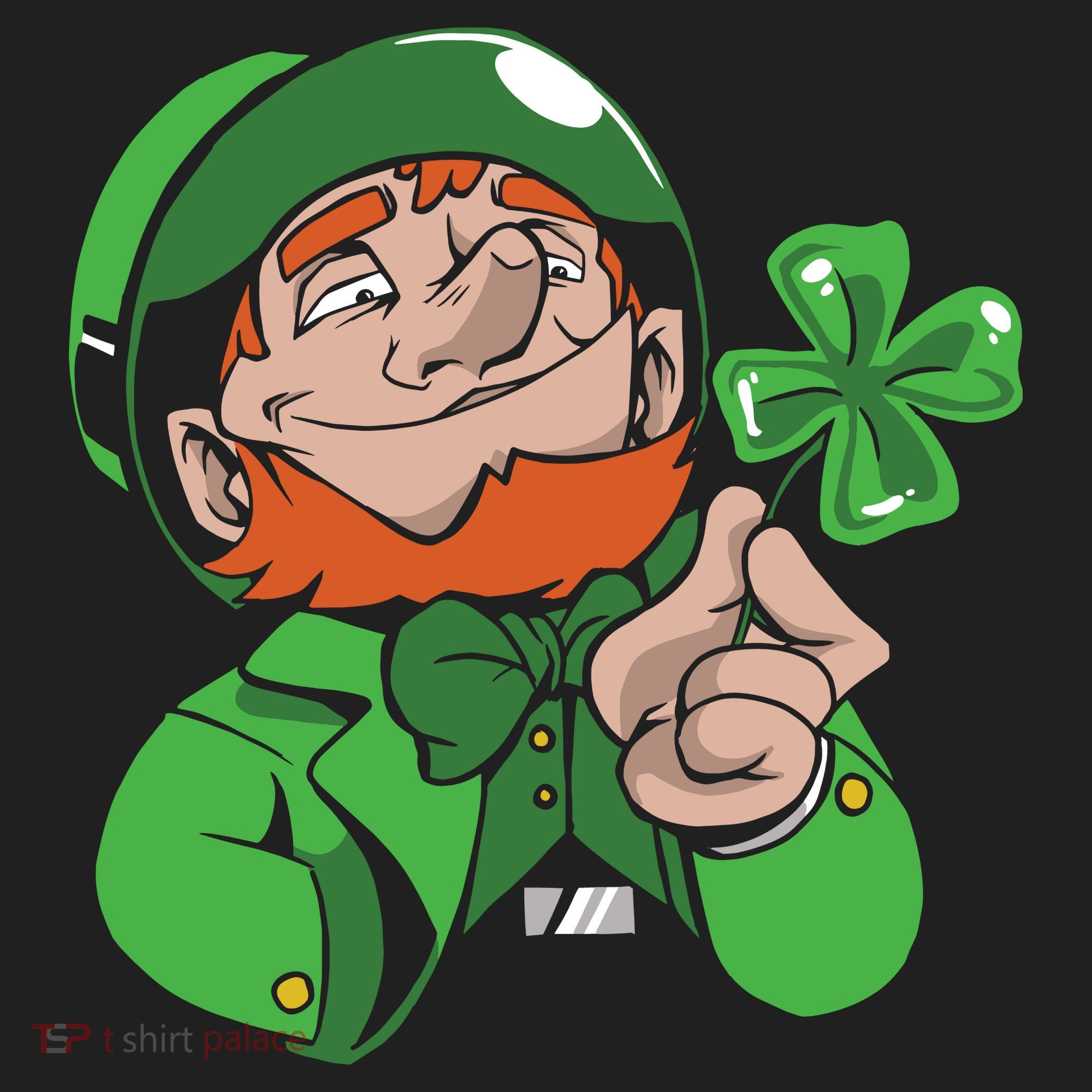 Leprechaun Four Leaf Golf Towel