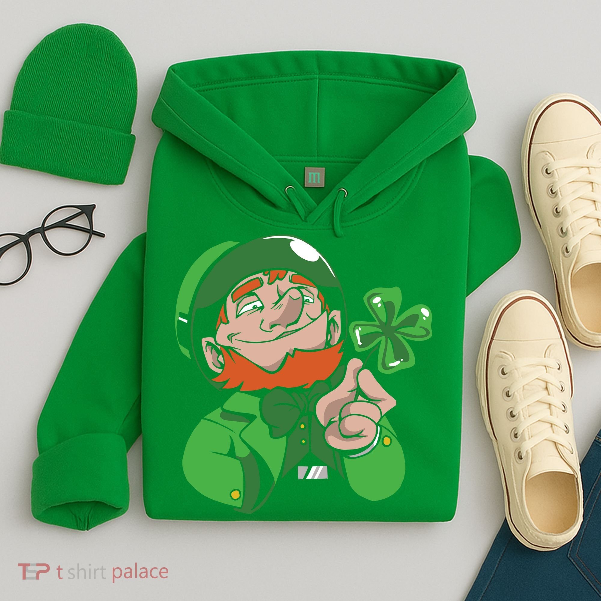 Leprechaun Four Leaf Hoodie