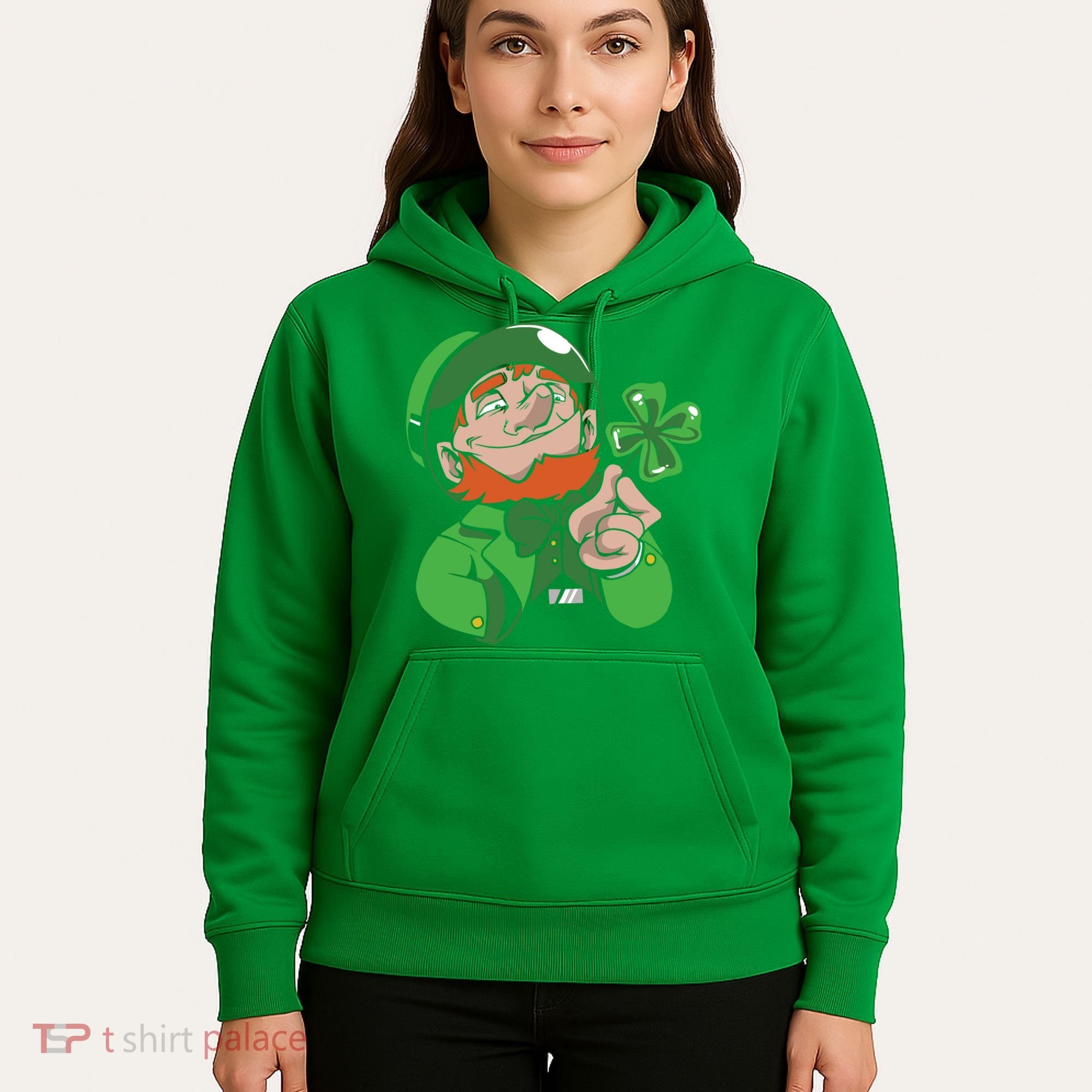 Leprechaun Four Leaf Hoodie