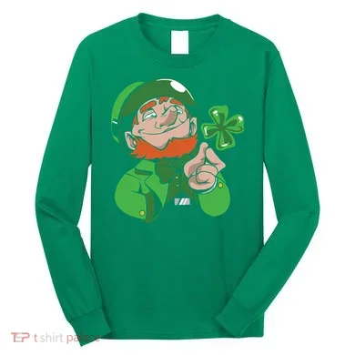 Leprechaun Four Leaf Long Sleeve Shirt