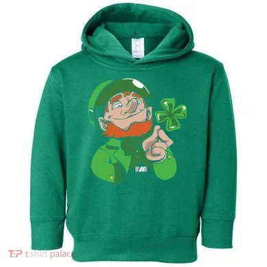 Leprechaun Four Leaf Toddler Hoodie