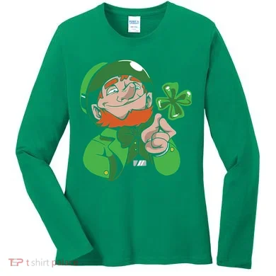 Leprechaun Four Leaf Women's Long Sleeve Shirt