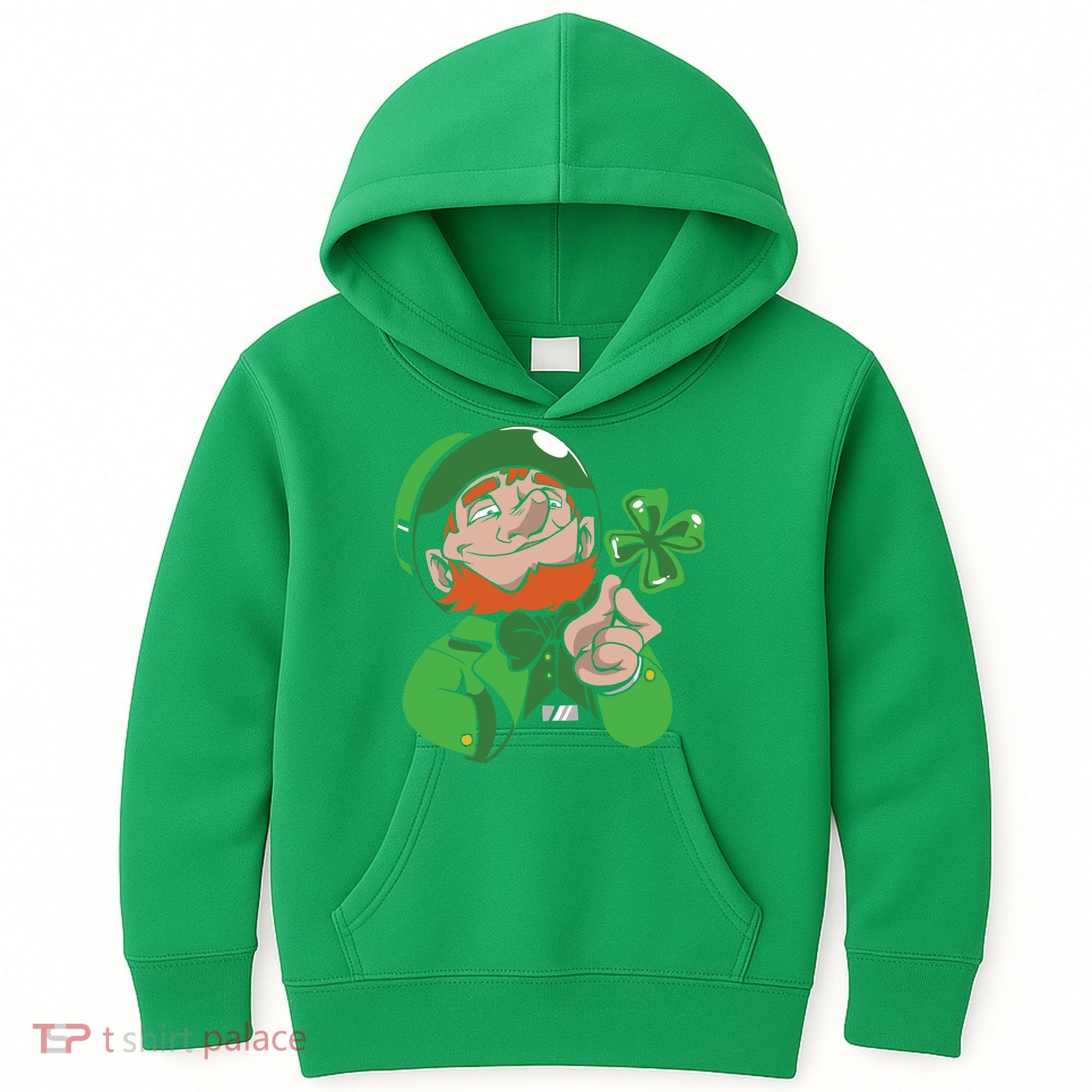 Leprechaun Four Leaf Kids Hoodie