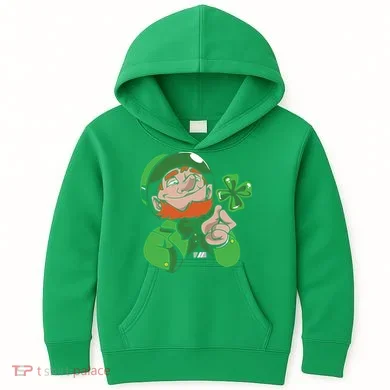 Leprechaun Four Leaf Kids Hoodie