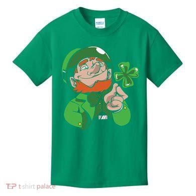 Leprechaun Four Leaf Kids T-Shirt