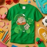 Leprechaun Four Leaf Kids T-Shirt thumb 3