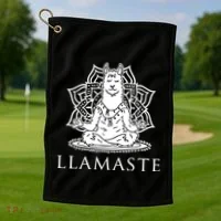 Llamaste Funny Golf Towel thumb 1