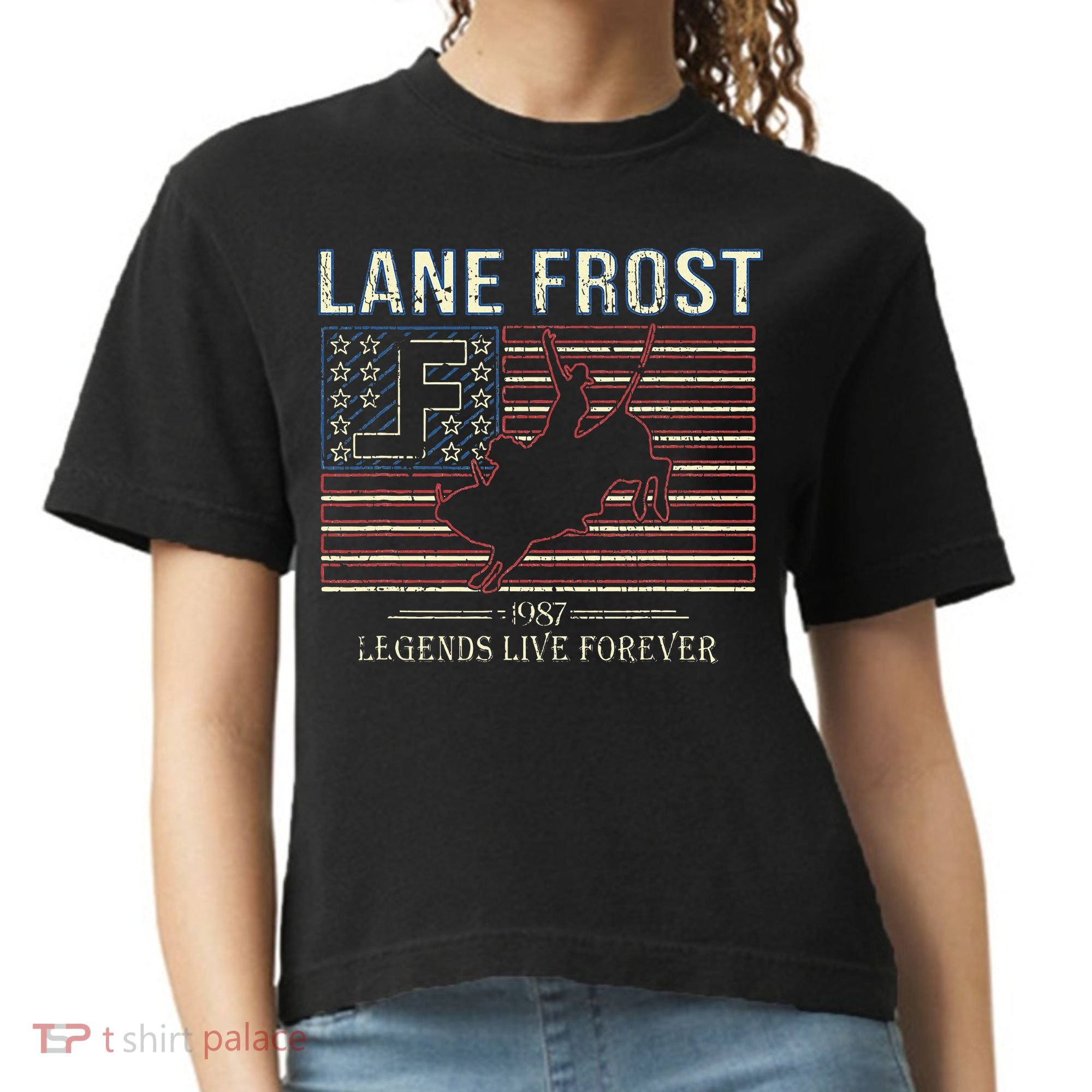 Lane Frost Legends Live Together Rodeo Lover Comfort Colors Boxy T-Shirt