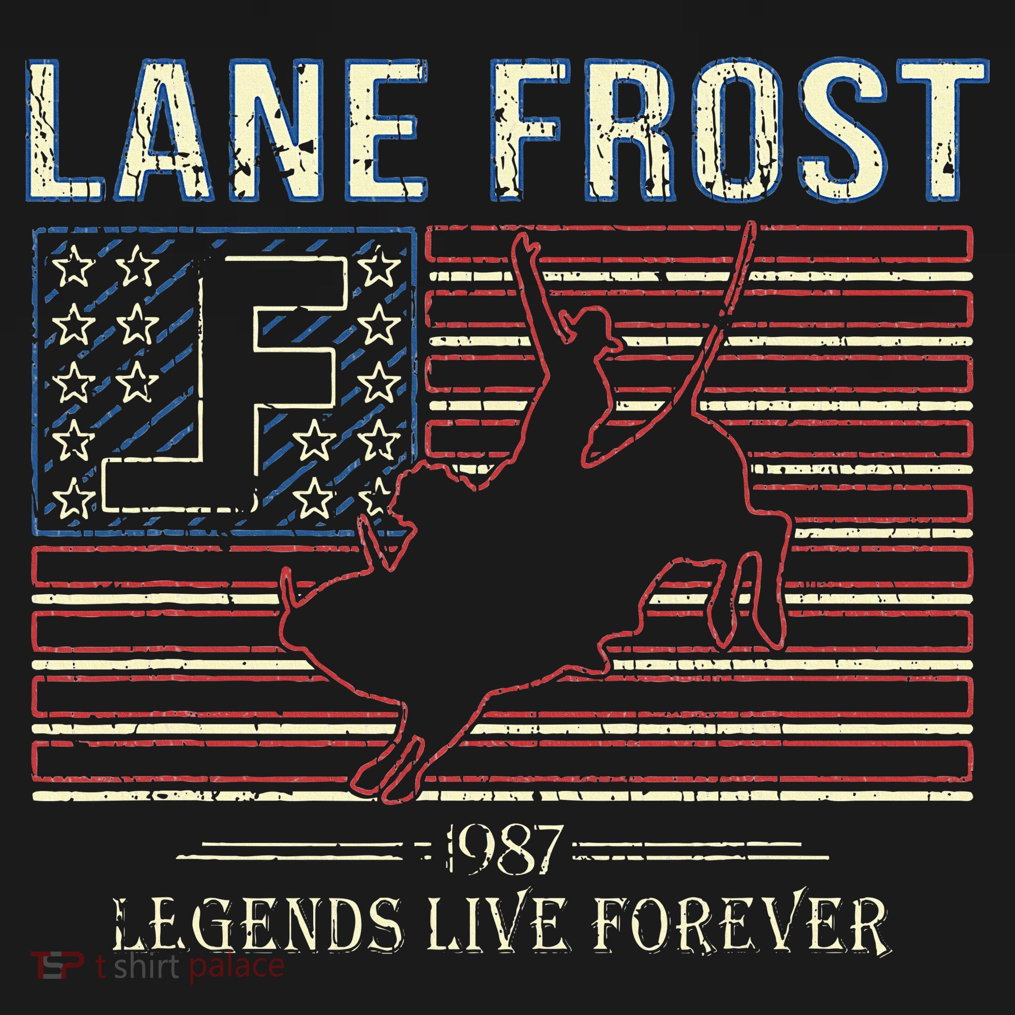 Lane Frost Legends Live Together Rodeo Lover T-Shirt