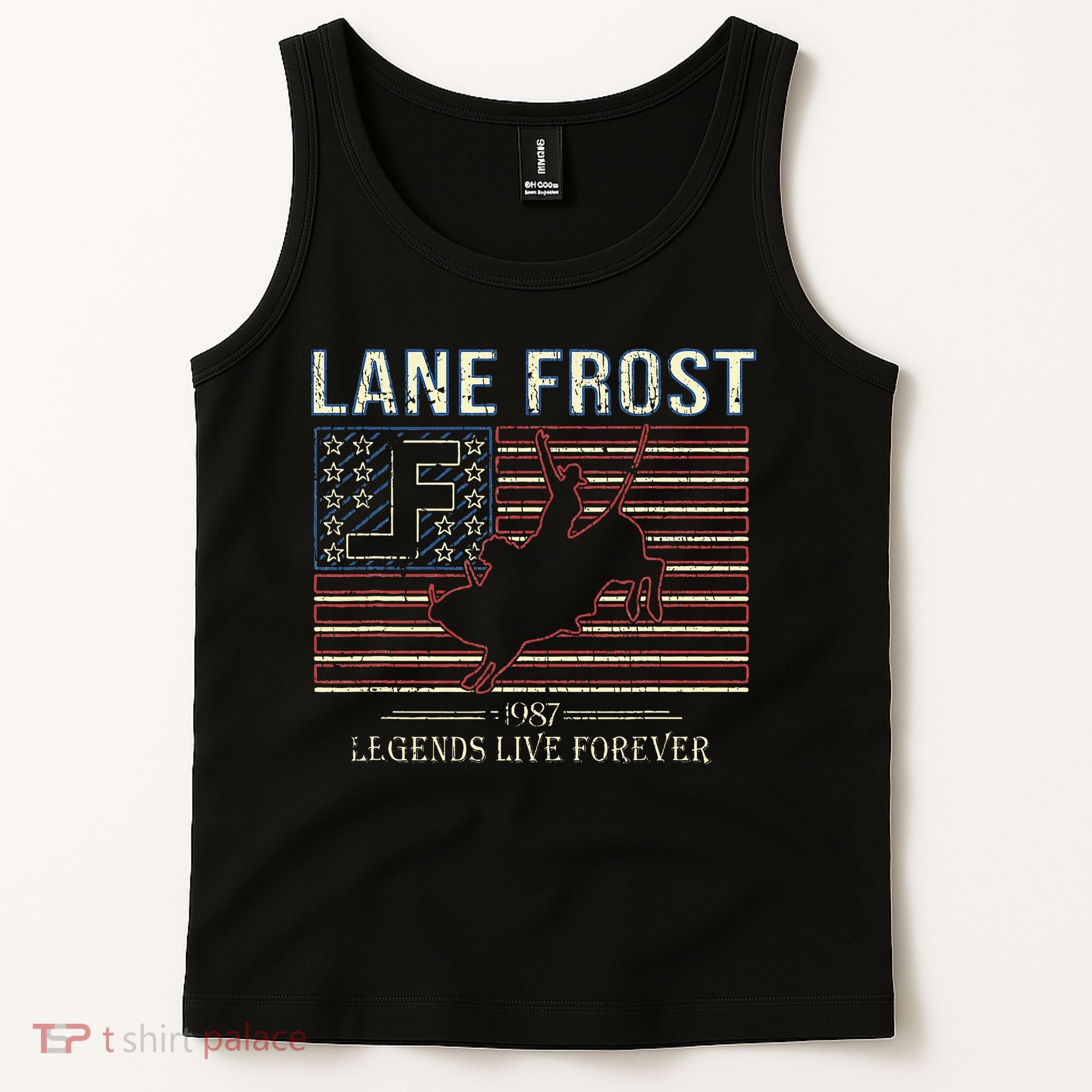 Lane Frost Legends Live Together Rodeo Lover Tank Top